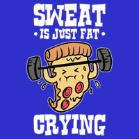 Workout Pizza Sweat Is Just Fat Crying Gift Button