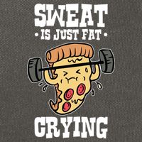 Workout Pizza Sweat Is Just Fat Crying Gift Cotton Canvas Backpack