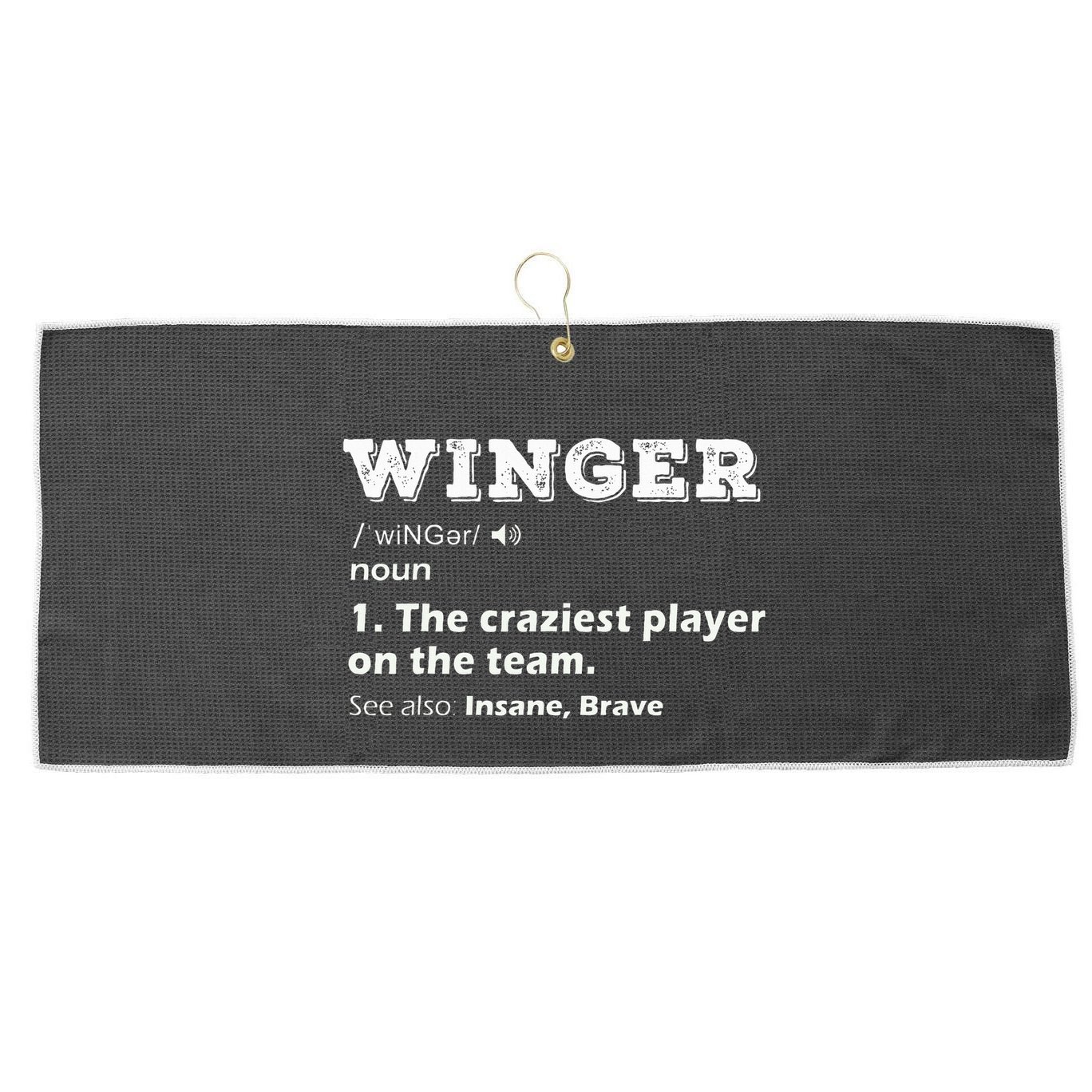 Winger Position Soccer Player Football Rugby Hockey Gifts Large Microfiber Waffle Golf Towel