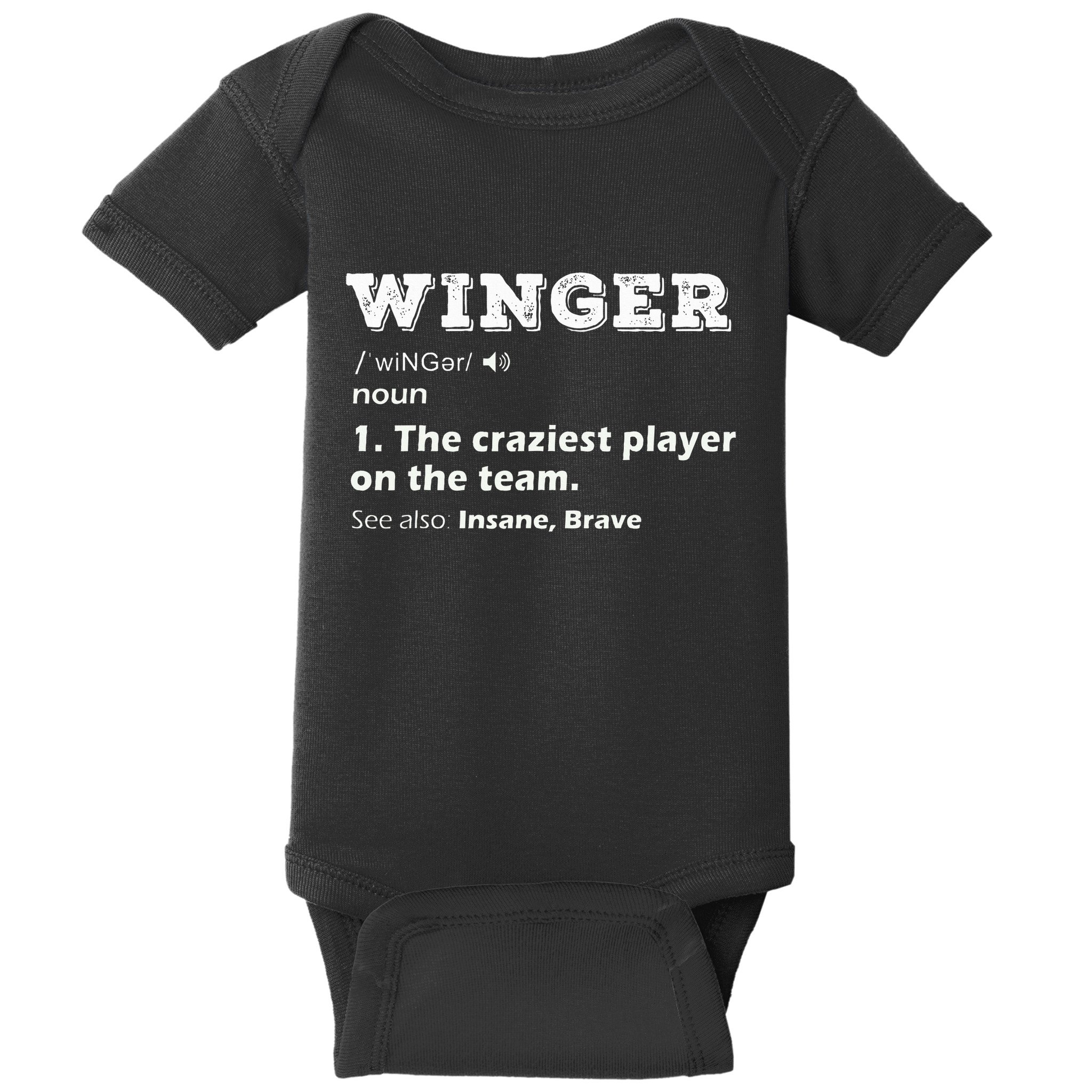 Winger Position Soccer Player Football Rugby Hockey Gifts Baby Bodysuit