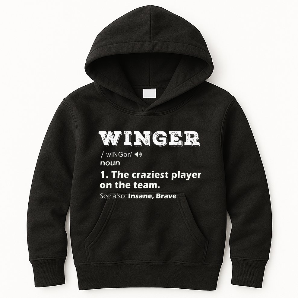Winger Position Soccer Player Football Rugby Hockey Gifts Kids Hoodie