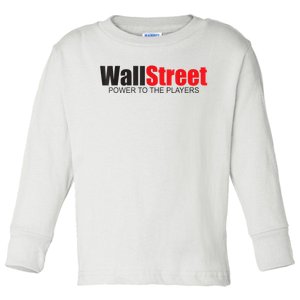 Wallstreet Power To The Players Toddler Long Sleeve Shirt