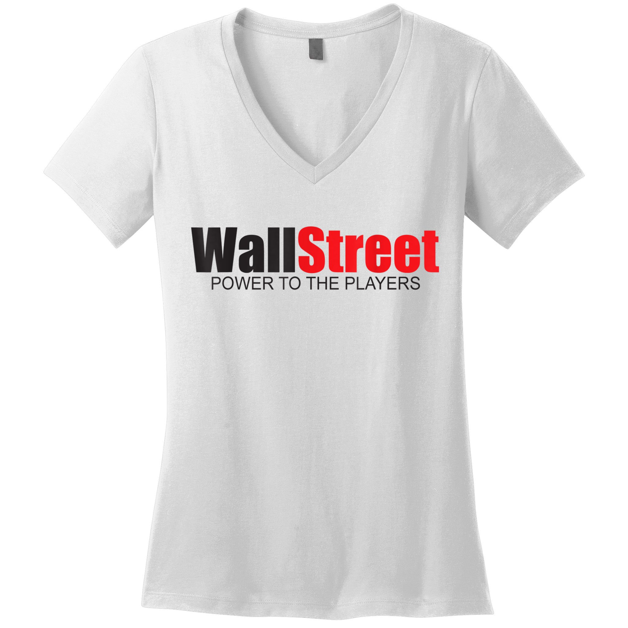 Wallstreet Power To The Players Women's V-Neck T-Shirt