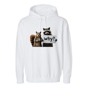 Why Peanut The Squirrel & Fred The Raccoon Garment-Dyed Fleece Hoodie