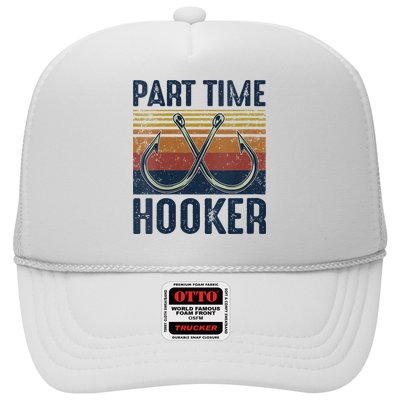 Womens Part Time Hooker Funny Fishing Lover Fisherman Retro Style Trucker Hat