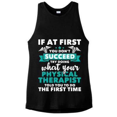 What Physical Therapist Told You Physical Theraphy PT Ladies PosiCharge Tri-Blend Wicking Tank