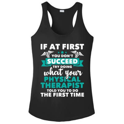 What Physical Therapist Told You Physical Theraphy PT Ladies PosiCharge Competitor Racerback Tank
