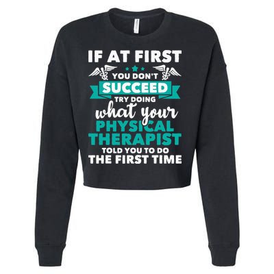 What Physical Therapist Told You Physical Theraphy PT Cropped Pullover Crew