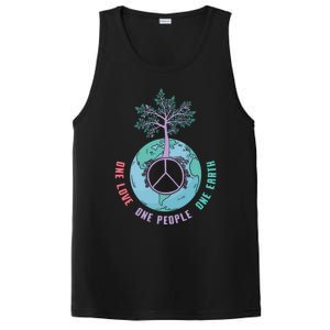 World Peace Tree Love People Earth Day 60s 70s Hippie Retro Great Gift PosiCharge Competitor Tank