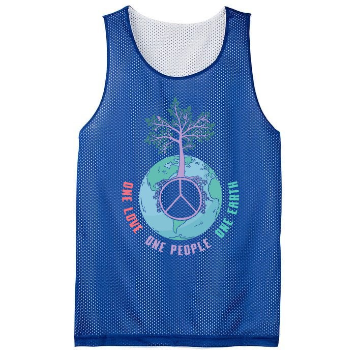 World Peace Tree Love People Earth Day 60s 70s Hippie Retro Great Gift Mesh Reversible Basketball Jersey Tank