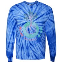 World Peace Tree Love People Earth Day 60s 70s Hippie Retro Great Gift Tie-Dye Long Sleeve Shirt