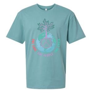 World Peace Tree Love People Earth Day 60s 70s Hippie Retro Great Gift Sueded Cloud Jersey T-Shirt