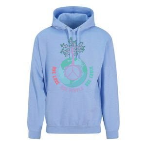 World Peace Tree Love People Earth Day 60s 70s Hippie Retro Great Gift Unisex Surf Hoodie