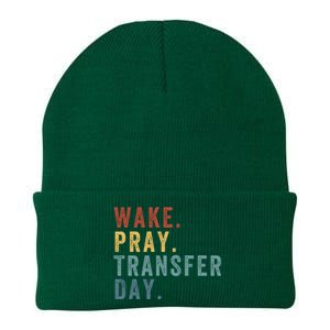 Wake & Pray Transfer Day Embryo Transfer Day Ivf Pregnancy Knit Cap Winter Beanie