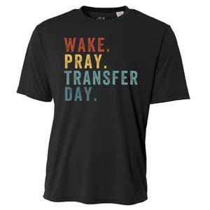 Wake & Pray Transfer Day Embryo Transfer Day Ivf Pregnancy Cooling Performance Crew T-Shirt