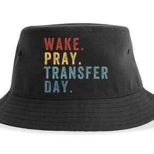 Wake & Pray Transfer Day Embryo Transfer Day Ivf Pregnancy Sustainable Bucket Hat