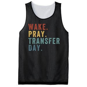 Wake & Pray Transfer Day Embryo Transfer Day Ivf Pregnancy Mesh Reversible Basketball Jersey Tank