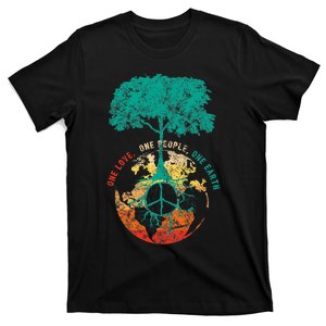 World Peace Tree Love People Peace Sign Earth Day Gift T-Shirt