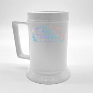 Wake Pray Transfer Day Ivf Fertilization Infertility Gift Beer Stein