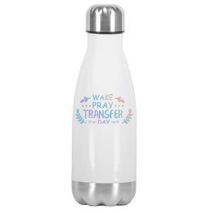 Wake Pray Transfer Day Ivf Fertilization Infertility Gift Stainless Steel Insulated Water Bottle