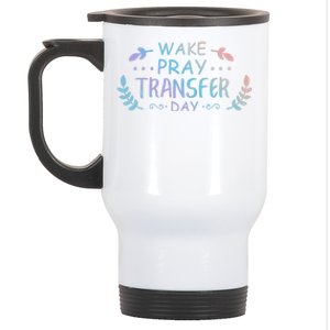 Wake Pray Transfer Day Ivf Fertilization Infertility Gift Stainless Steel Travel Mug