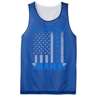 Wo Proud Us Air Force Mama With American Flag Veteran Great Gift Mesh Reversible Basketball Jersey Tank