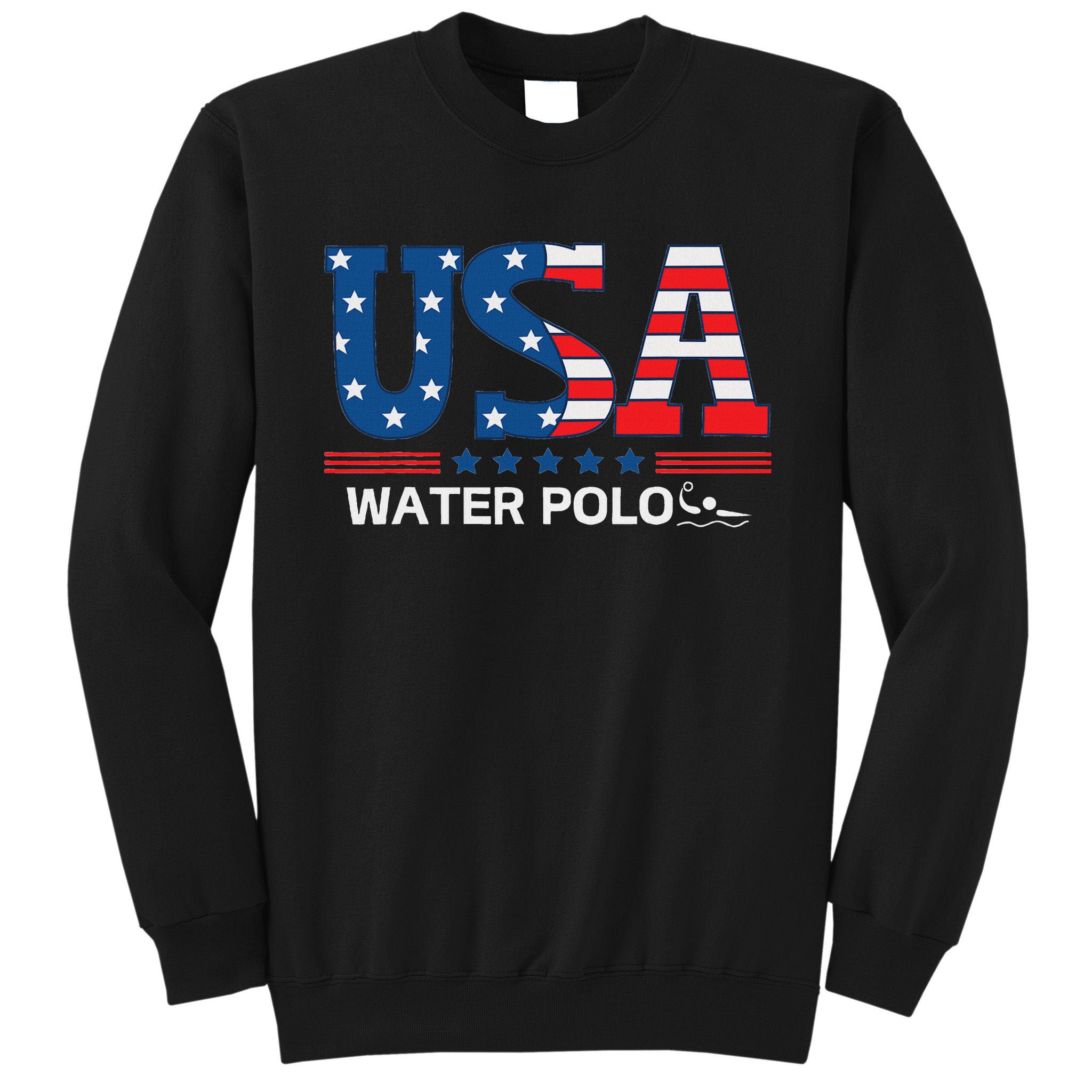 Water Polo United States Flag Usa Team Sport Water Polo Tall Sweatshirt