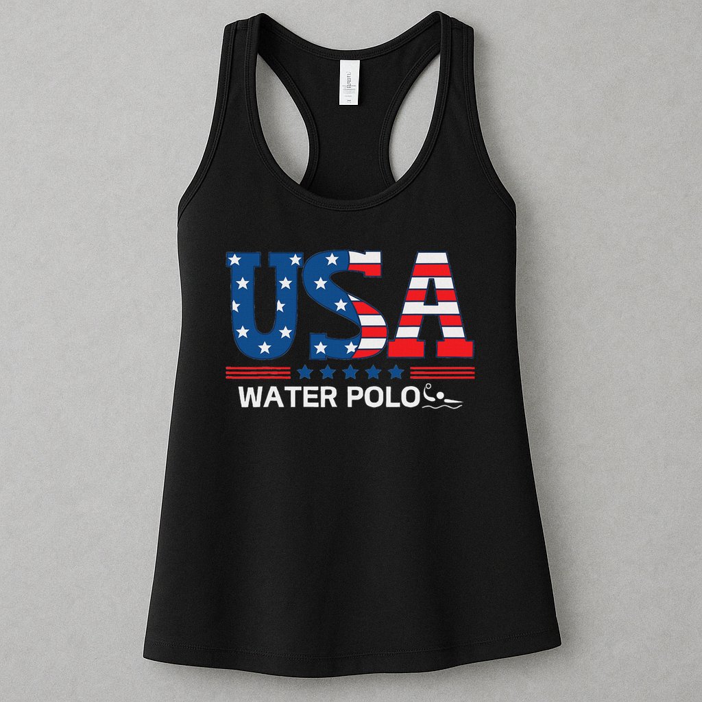 Water Polo United States Flag Usa Team Sport Water Polo Womens Tank Top