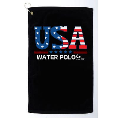 Water Polo United States Flag Usa Team Sport Water Polo Golf Towel