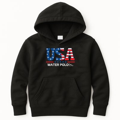 Water Polo United States Flag Usa Team Sport Water Polo Kids Hoodie