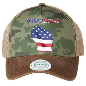 Wisconsin Proud United States America Patriot Flag Us Pride Funny Gift Legacy Tie Dye Trucker Hat