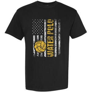 Water Polo Usa Flag Goalie Sportsmen Goalkeeper Garment-Dyed Heavyweight T-Shirt