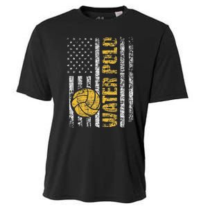 Water Polo Usa Flag Goalie Sportsmen Goalkeeper Cooling Performance Crew T-Shirt