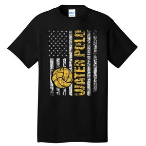 Water Polo Usa Flag Goalie Sportsmen Goalkeeper Tall T-Shirt