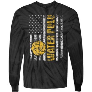 Water Polo Usa Flag Goalie Sportsmen Goalkeeper Tie-Dye Long Sleeve Shirt