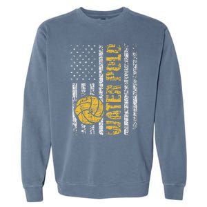 Water Polo Usa Flag Goalie Sportsmen Goalkeeper Garment-Dyed Sweatshirt