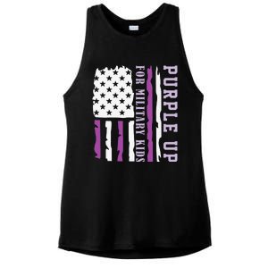 Wear purple up for military month of the military child Ladies PosiCharge Tri-Blend Wicking Tank