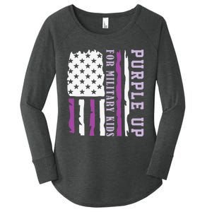 Wear purple up for military month of the military child Women's Perfect Tri Tunic Long Sleeve Shirt