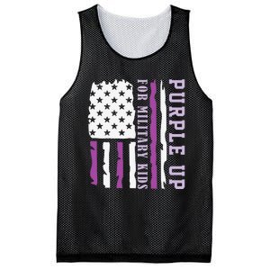 Wear purple up for military month of the military child Mesh Reversible Basketball Jersey Tank