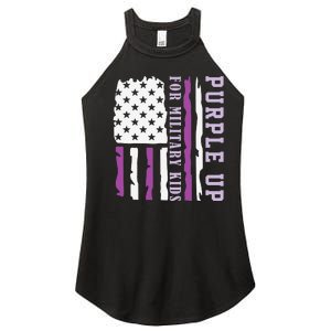 Wear purple up for military month of the military child Women's Perfect Tri Rocker Tank