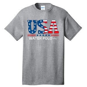 Water Polo United States Flag Usa Team Sport Water Polo Tall T-Shirt