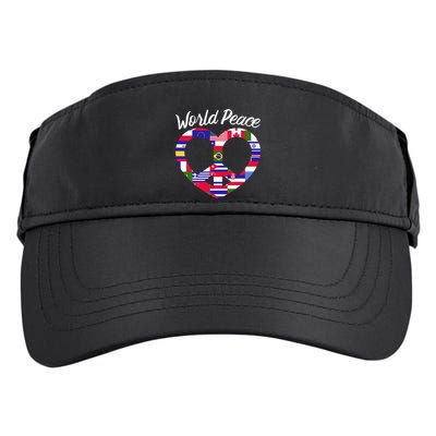 World Peace United Countries International Day Of Peace Adult Drive Performance Visor