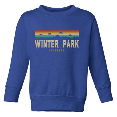 Winter Park Vintage Mountains Hiking Camping Colorado Retro Cute Gift Toddler Sweatshirt