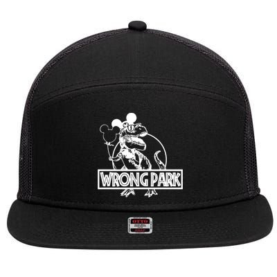 Wrong Park 7 Panel Mesh Trucker Snapback Hat