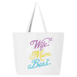 Wo Power Wife Mom Boss Gift Design Mothers Day Cool Gift 25L Jumbo Tote