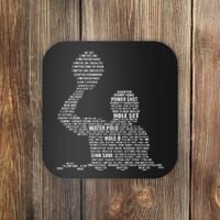 Waterpolo Player Word Cloud Water Polo Players Coach Coaster