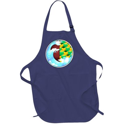 Water Pillar Full-Length Apron With Pockets