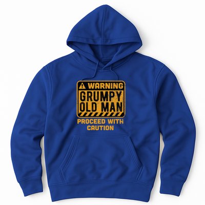 Warning Proceed With Caution Grumpy Old Father Day Gift Hoodie
