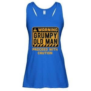 Warning Proceed With Caution Grumpy Old Father Day Gift Ladies Essential Flowy Tank