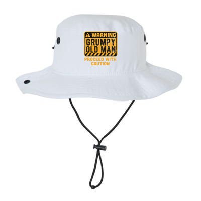 Warning Proceed With Caution Grumpy Old Father Day Gift Legacy Cool Fit Booney Bucket Hat